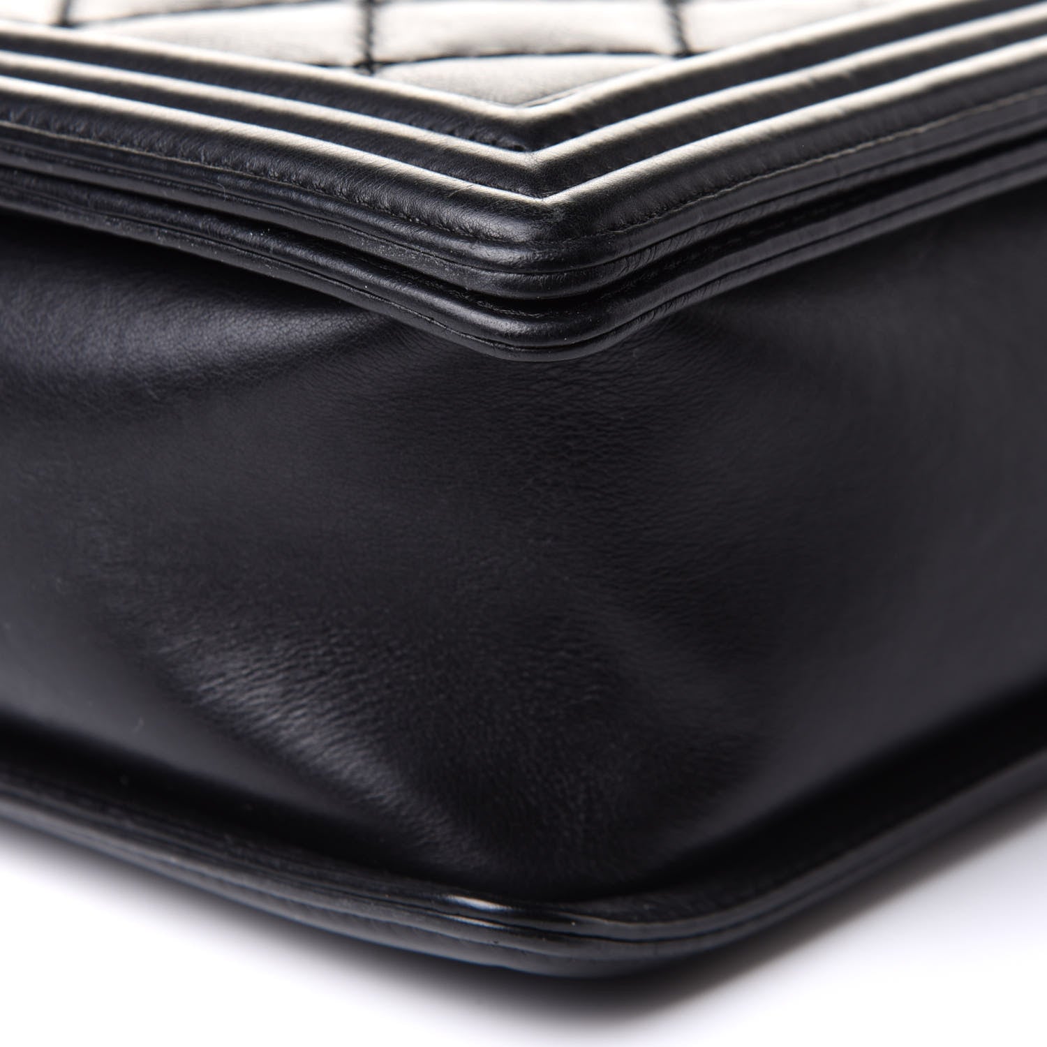 Chanel Calfskin Double Stitch Large Boy Flap Black 11 of 13