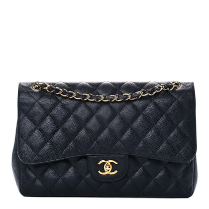 Chanel Caviar Quilted Jumbo Double Flap Black 1 of 14