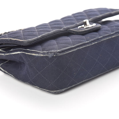 Chanel Grosgrain Quilted Medium Double Flap Navy 8 of 13