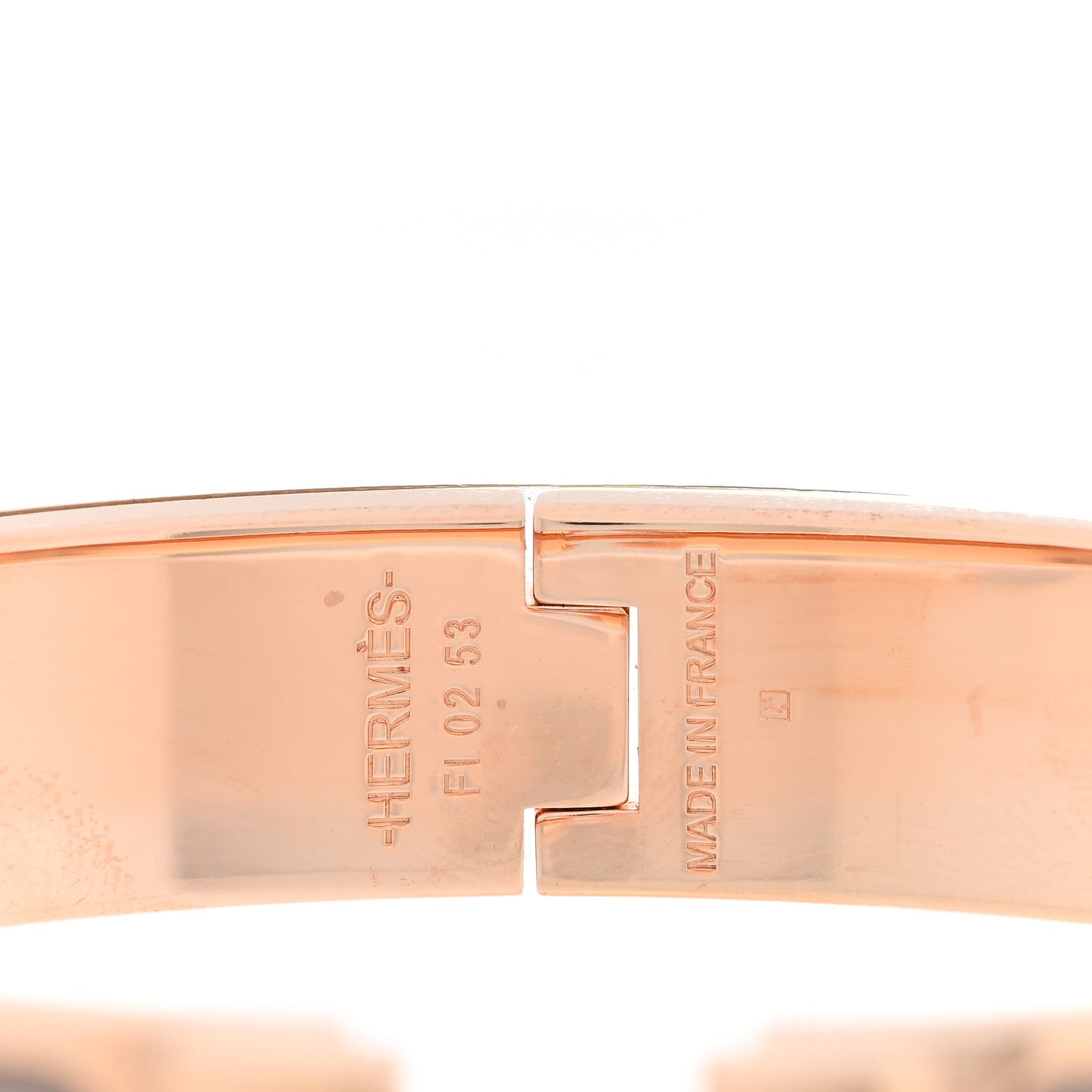 Hermes Enamel Narrow Clic Clac H Bracelet GM Marron Glace 4 of 5