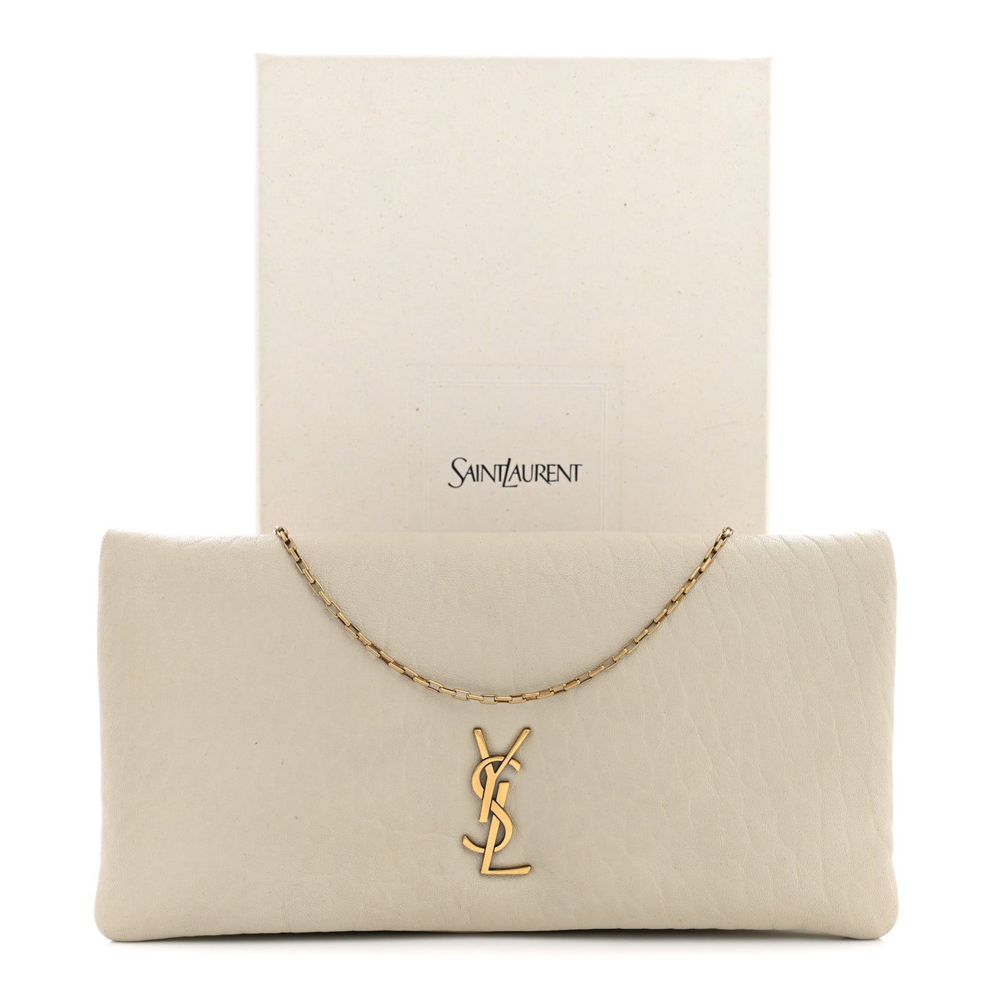 Padded Lambskin Mini Calypso Wallet On Chain WOC Crema Soft