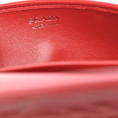 Prada Nappa Impunture Mini Diagramme Chain Crossbody Bag Fuoco 6 of 10
