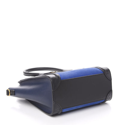 Celine Smooth Calfskin Nubuck Nano Tri-Color Luggage Bright Blue 4 of 10