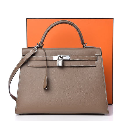 Hermes Epsom Kelly Sellier 32 Etoupe 35 of 35
