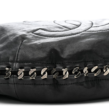 Chanel Calfskin Modern Chain Rhodoid Hobo Black 9 of 12