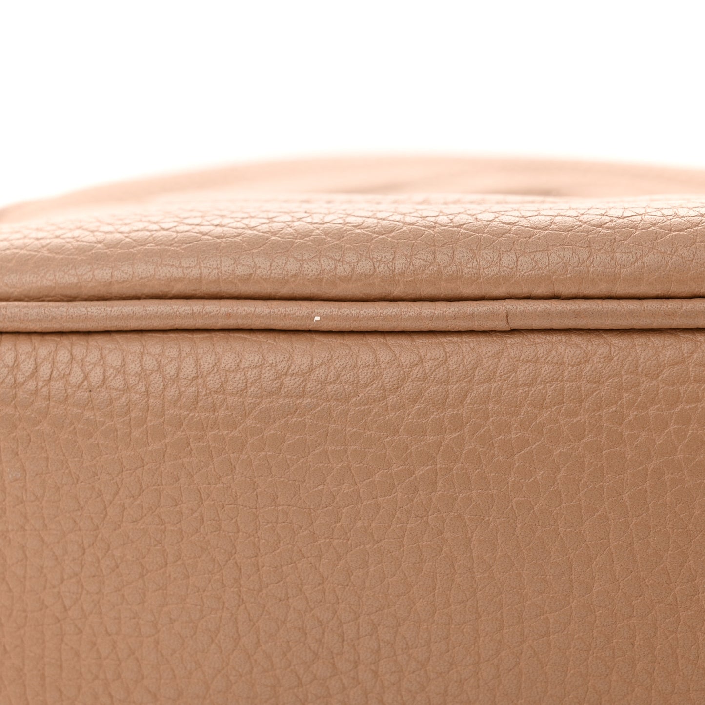 Pebbled Calfskin Small Soho Disco Bag Camelia