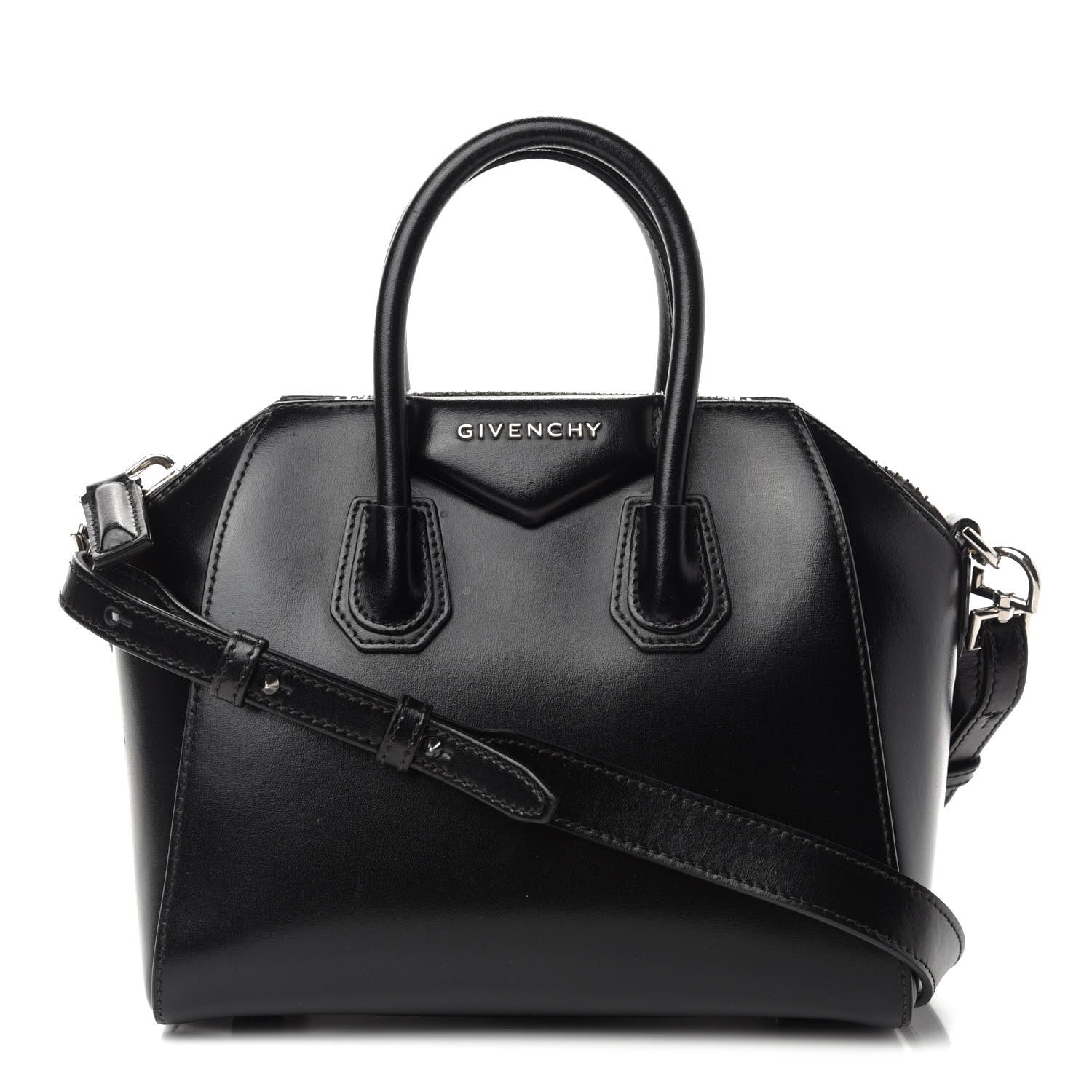 Givenchy Shiny Lord Calfskin Mini Antigona Black 1 of 14