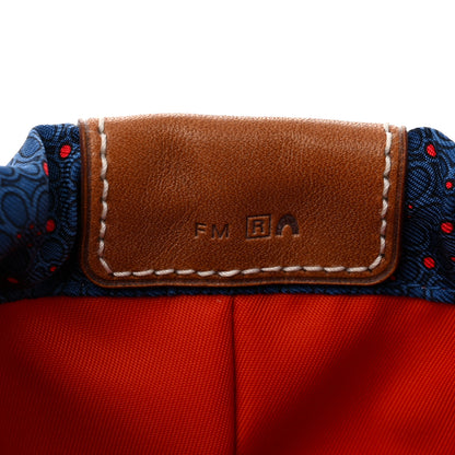 Hermes Silk Carre en Cravates Fourbi 25 MM Pouch Bleu Saphir 7 of 11