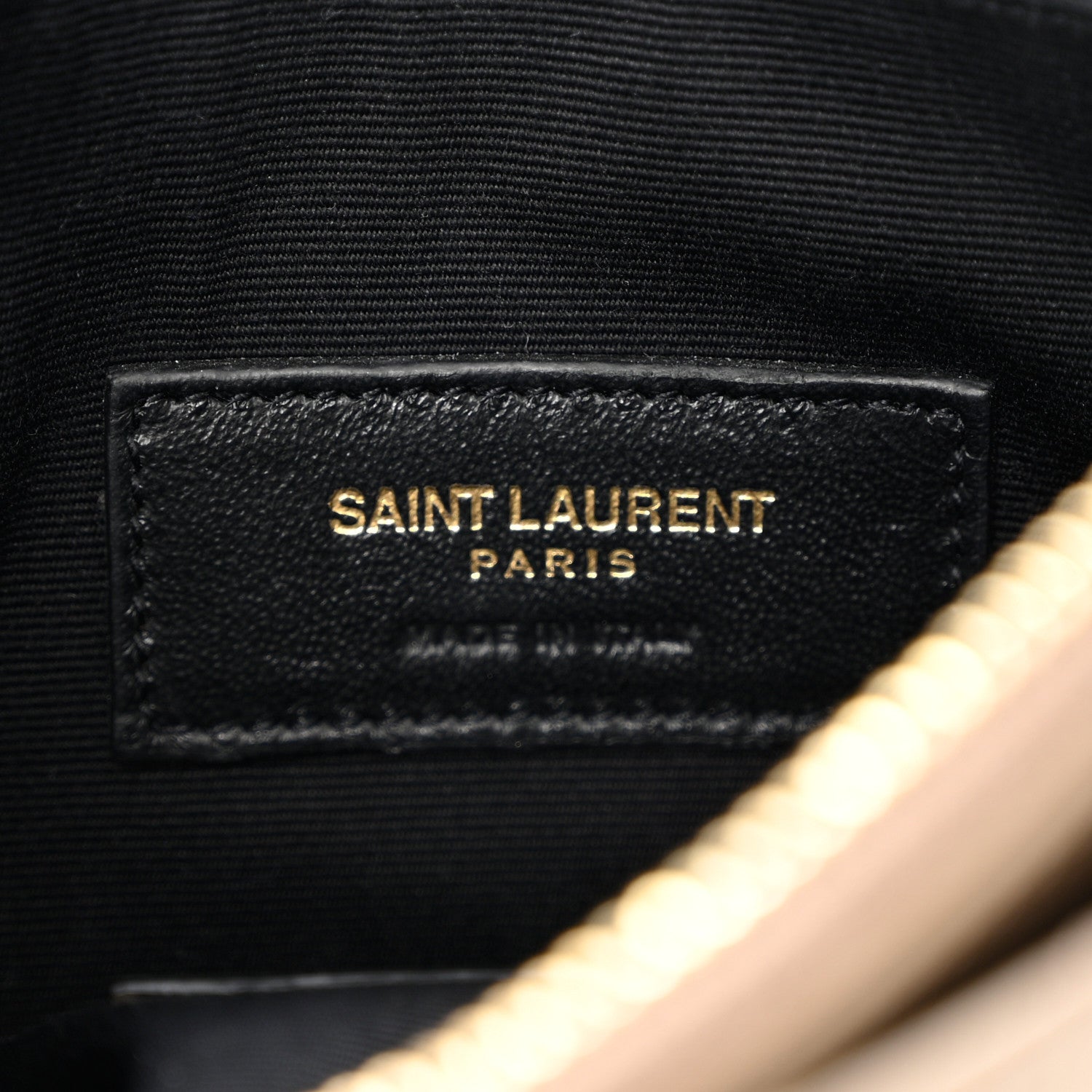 Saint Laurent Grain De Poudre Chevron Monogram Bill Pouch Dusty Grey 6 of 8