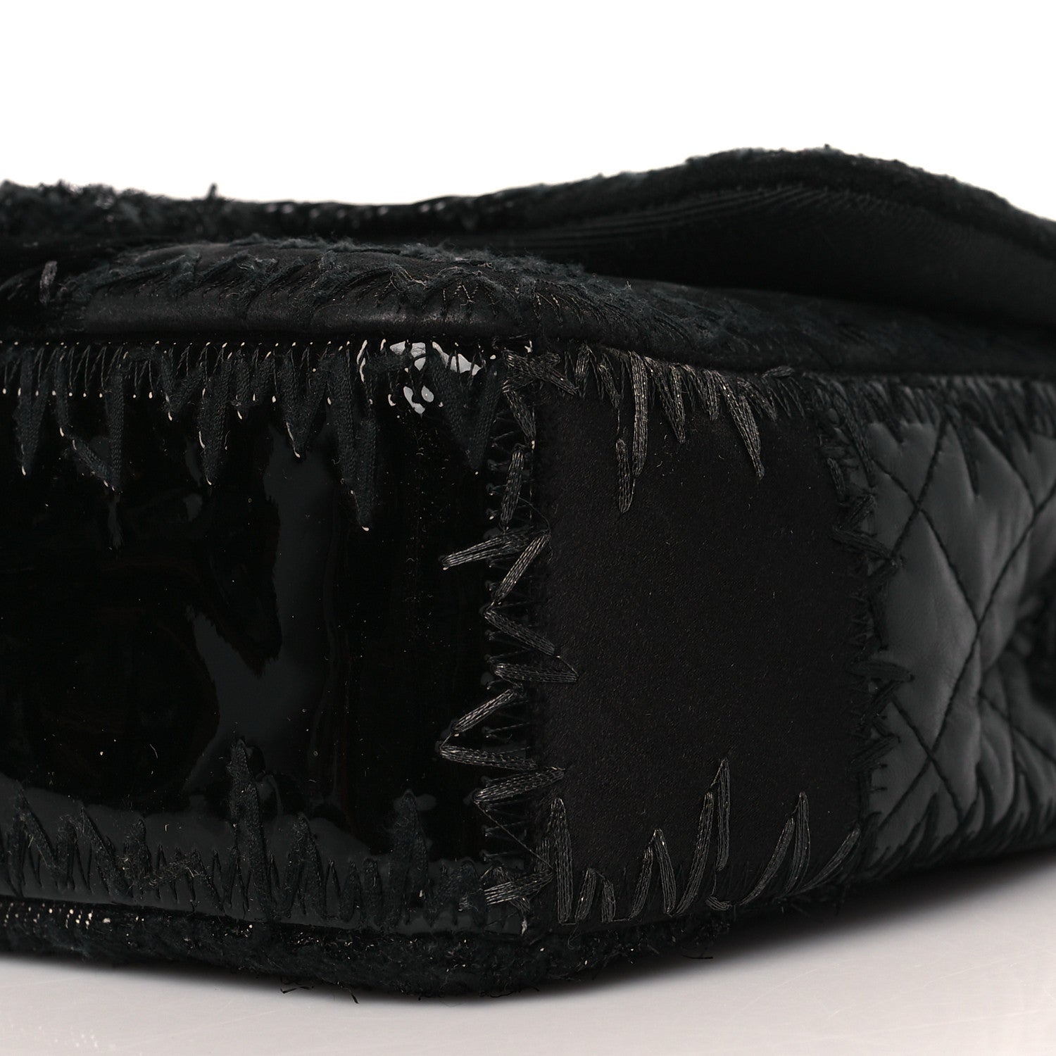 Chanel Tweed Patchwork Medium Single Flap Black 10 of 10
