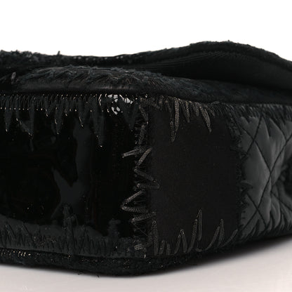 Chanel Tweed Patchwork Medium Single Flap Black 10 of 10