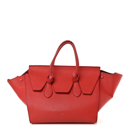 Celine Crisped Calfskin Medium Tie Knot Tote Vermillion 1 of 17