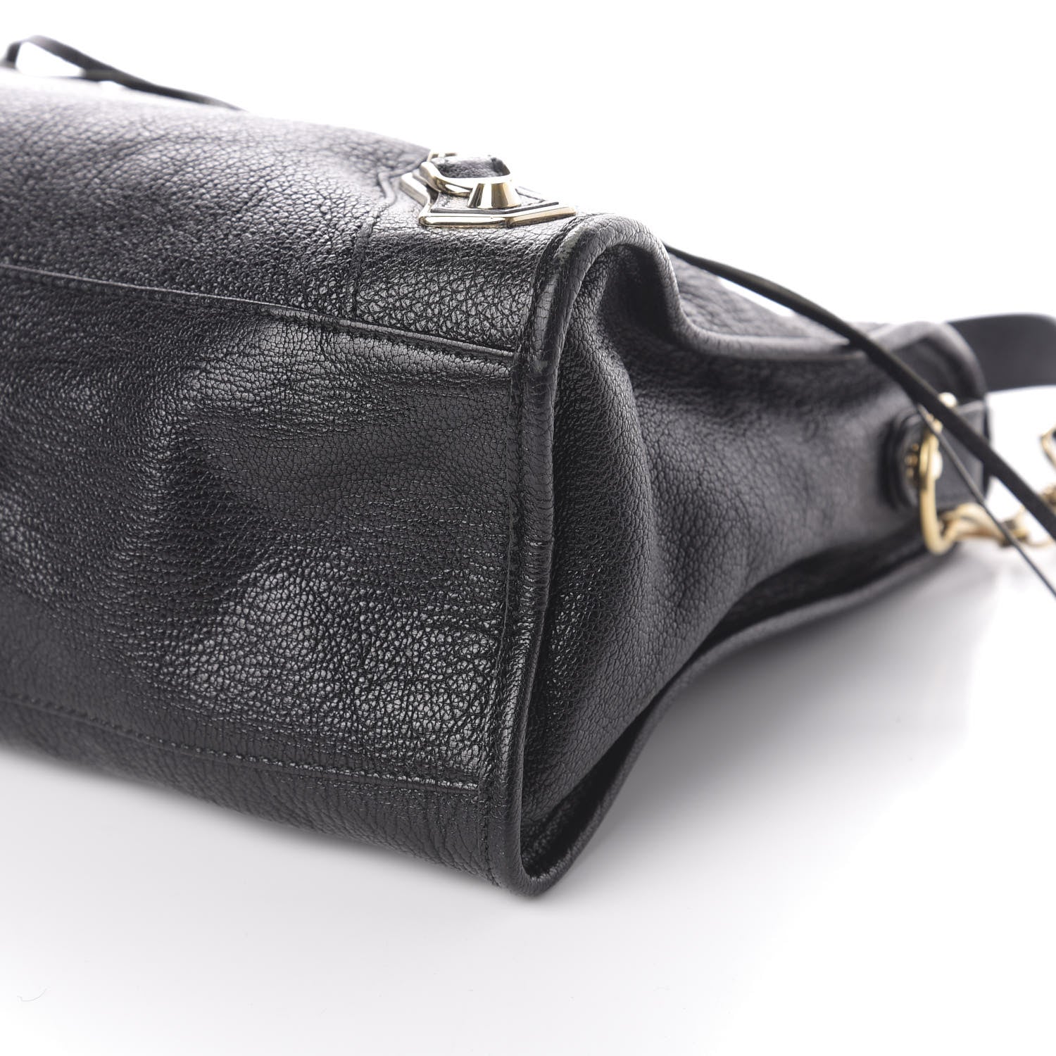 Balenciaga Chevre Gold Metallic Edge Hardware City Black 8 of 9