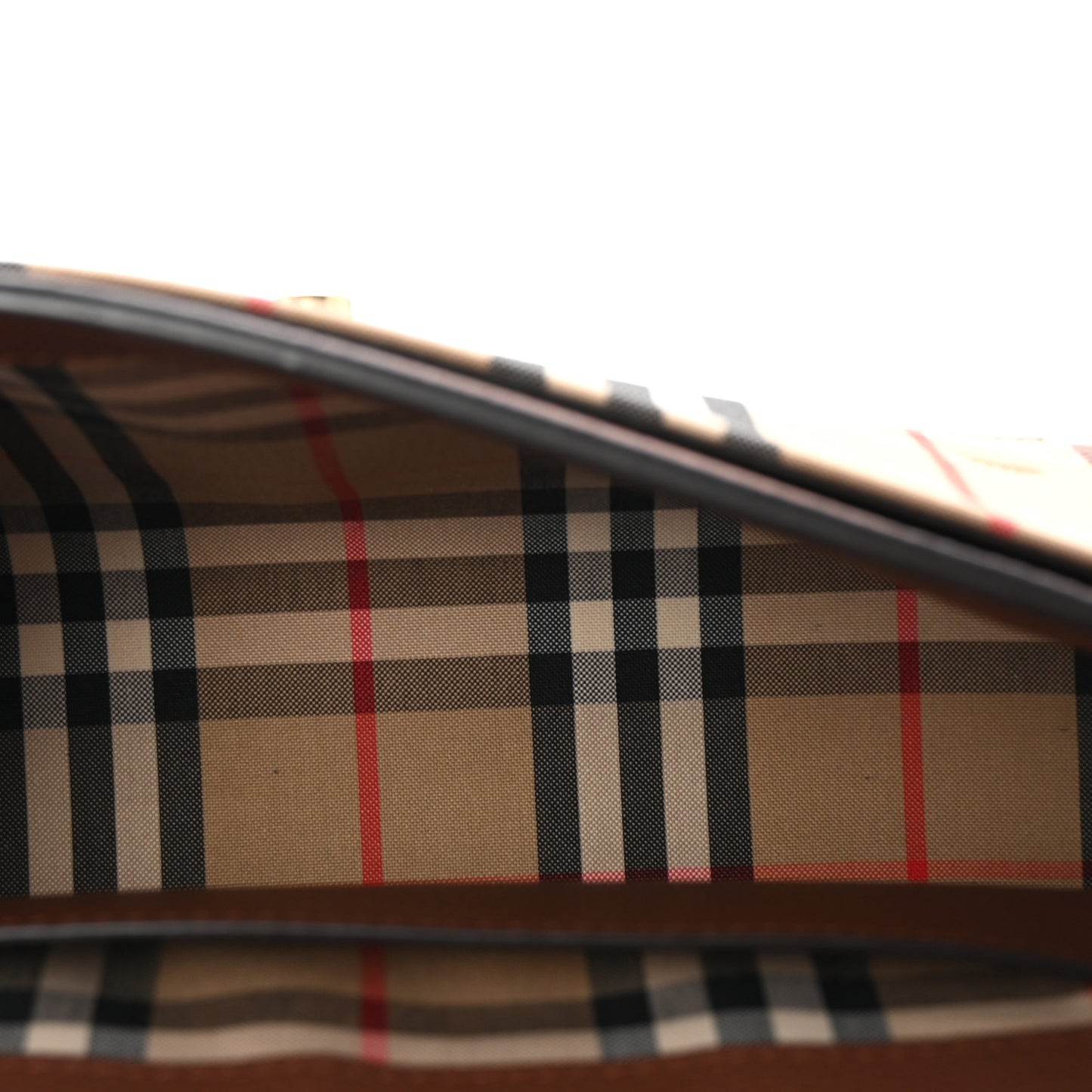 Calfskin Vintage Check Note Crossbody Bag Tan