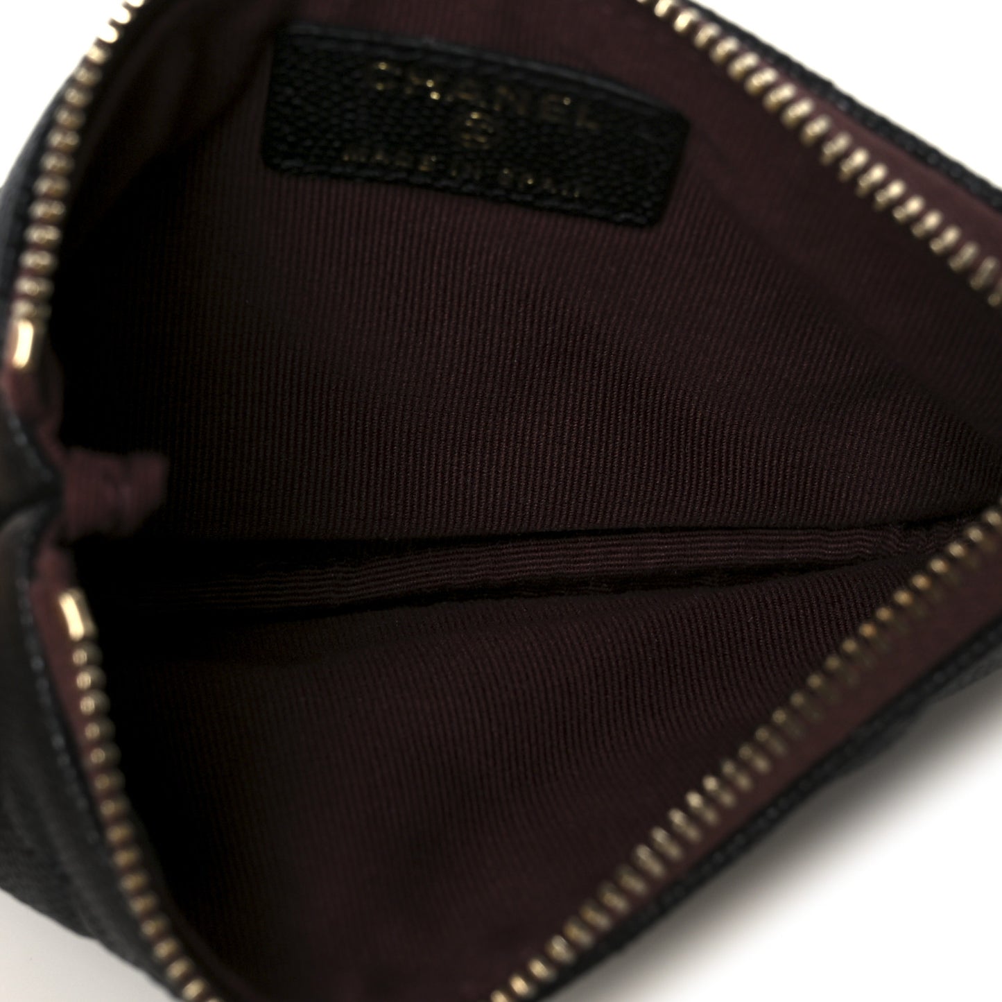 Caviar Quilted Small Cosmetic Case Black