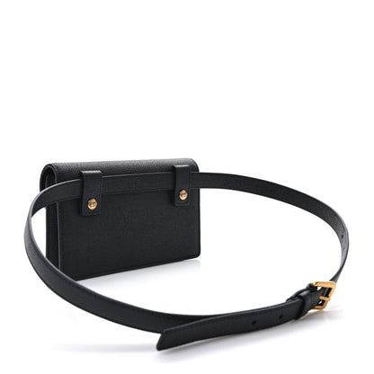 Christian Dior Grained Calfskin Saddle Belt Bag Black 3 of 9