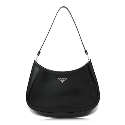 Prada Spazzolato Cleo Shoulder Bag Black 1 of 13