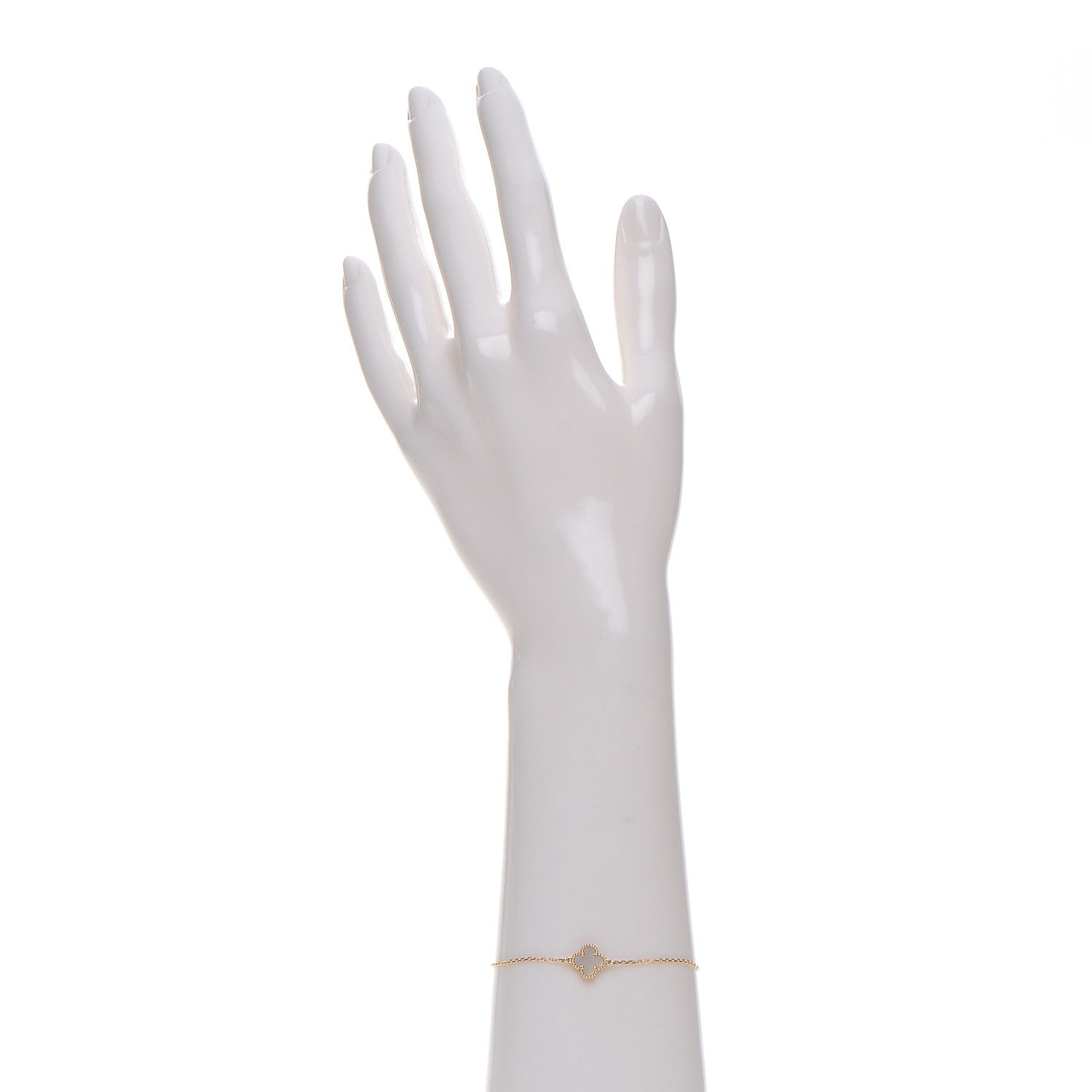 Van Cleef & Arpels 18K Yellow Gold Mother of Pearl Sweet Alhambra Bracelet 2 of 7