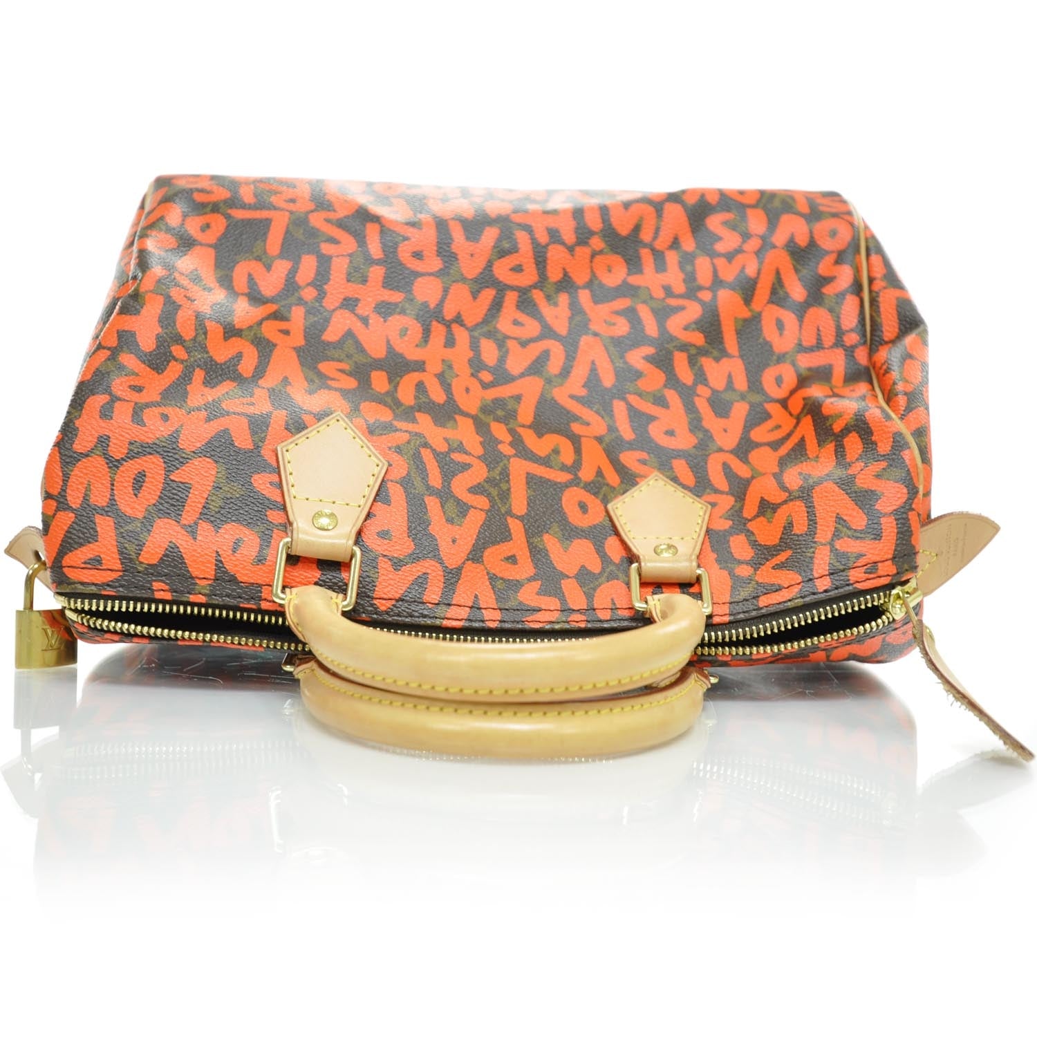 Louis Vuitton Monogram Graffiti Speedy 30 Orange 8 of 9