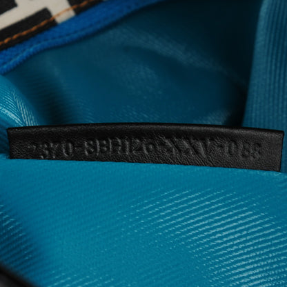 Fendi Canvas FF Roll Tote Black White 7 of 9