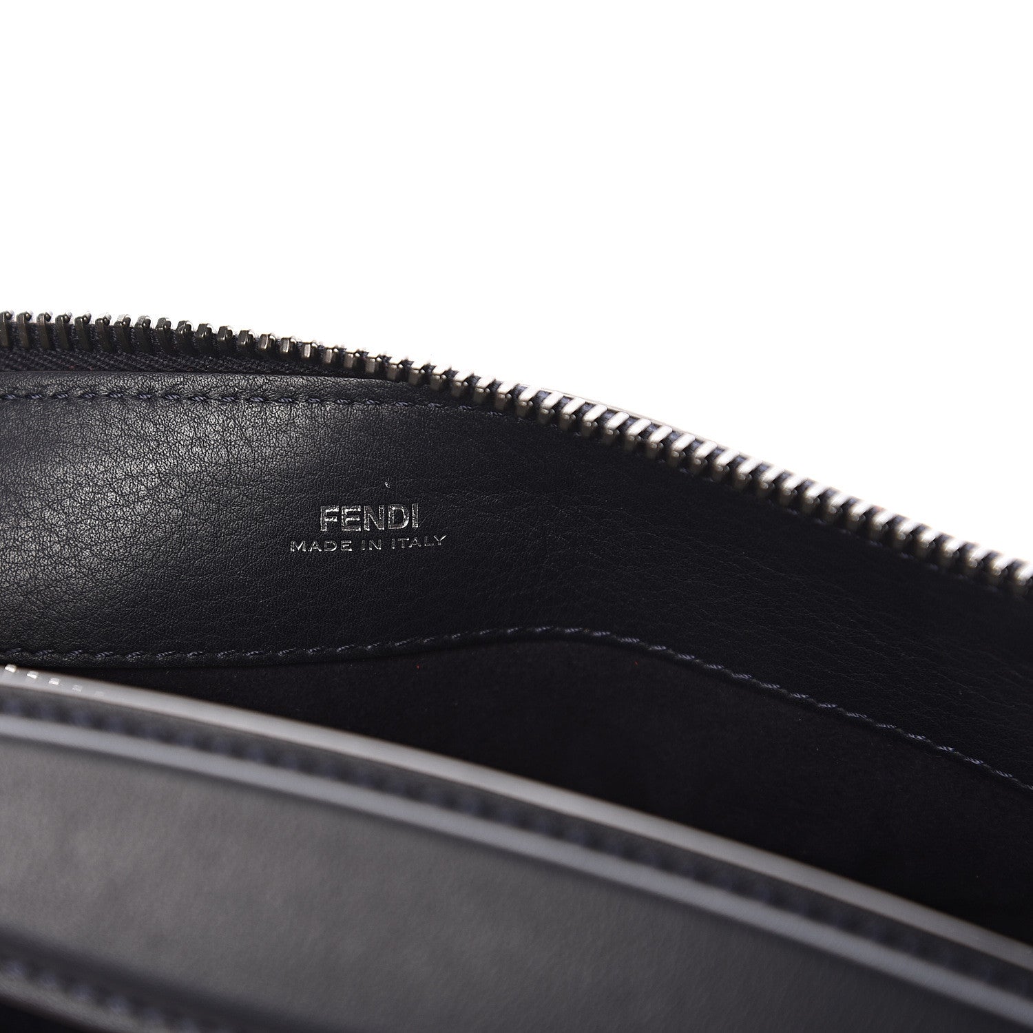 Fendi Suede Calfskin Waves Small DotCom Click Chain Satchel Papavero Blue Notte 7 of 11