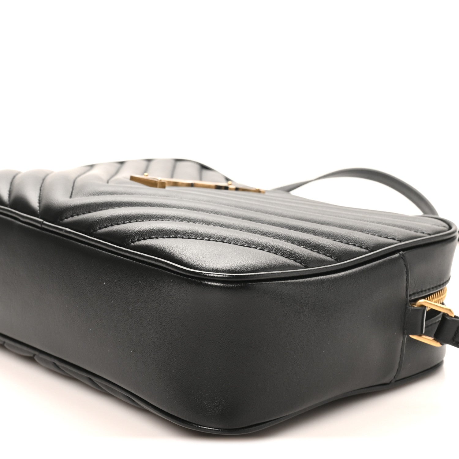 Saint Laurent Calfskin Matelasse Monogram Lou Camera Bag Black 10 of 11