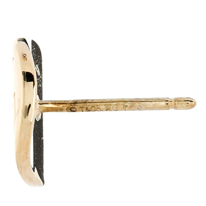 Tiffany 18K Yellow Gold Notes Round Stud Earrings 3 of 3