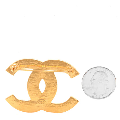 Chanel Enamel Studded CC Brooch Black Gold 2 of 4