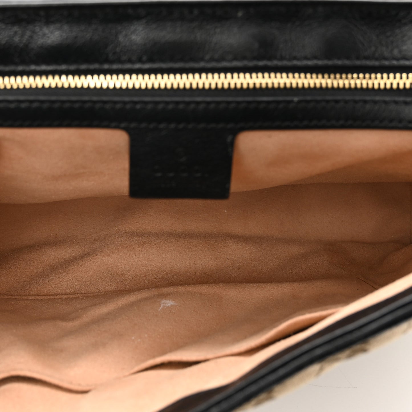 Monogram Azalea Calfskin Matelasse Diagonal Medium GG Marmont Shoulder Bag Beige Ebony Black