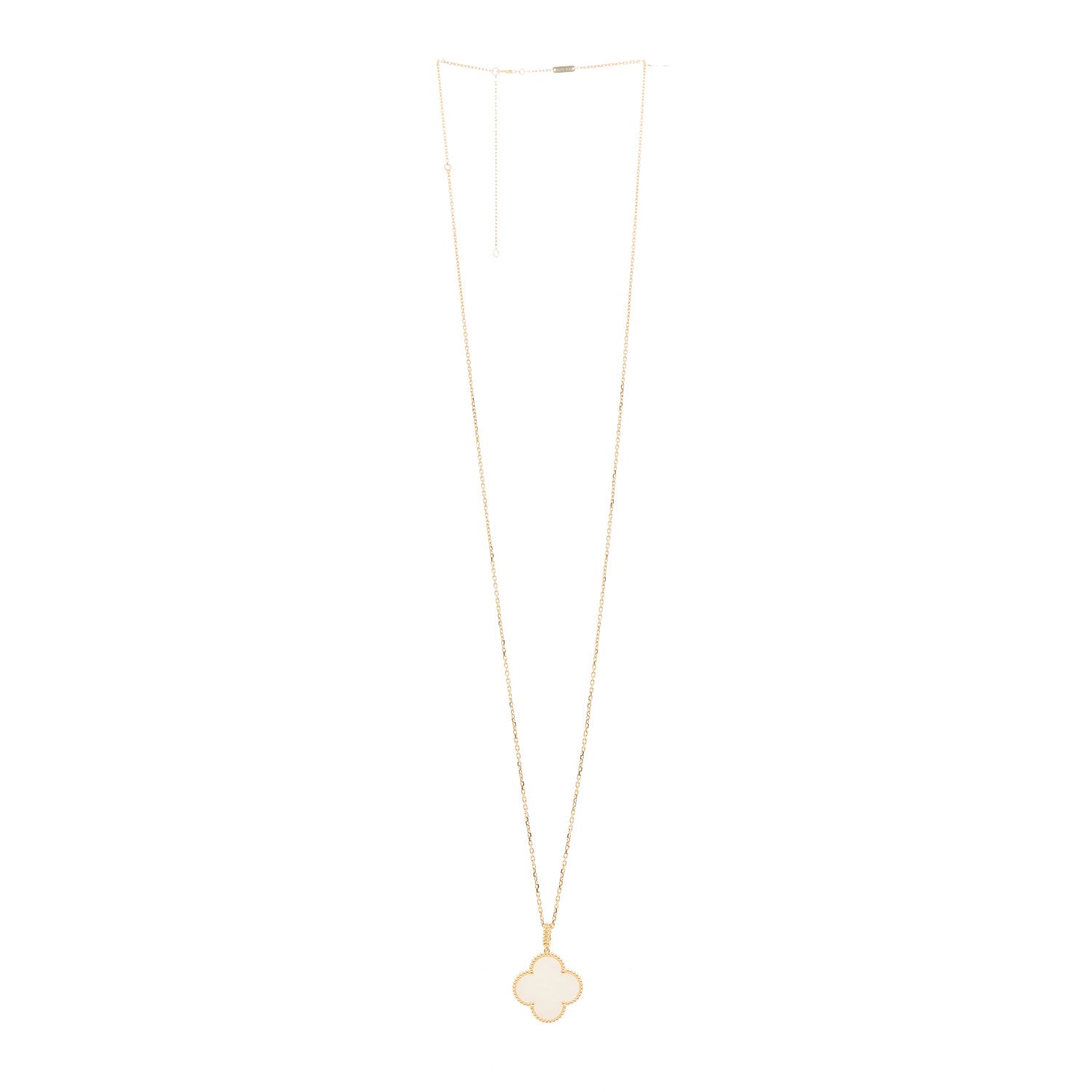 Van Cleef & Arpels 18K Yellow Gold Mother of Pearl Magic Alhambra Long Necklace 3 of 7