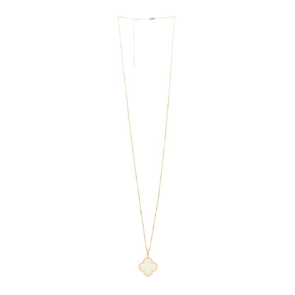 Van Cleef & Arpels 18K Yellow Gold Mother of Pearl Magic Alhambra Long Necklace 3 of 7