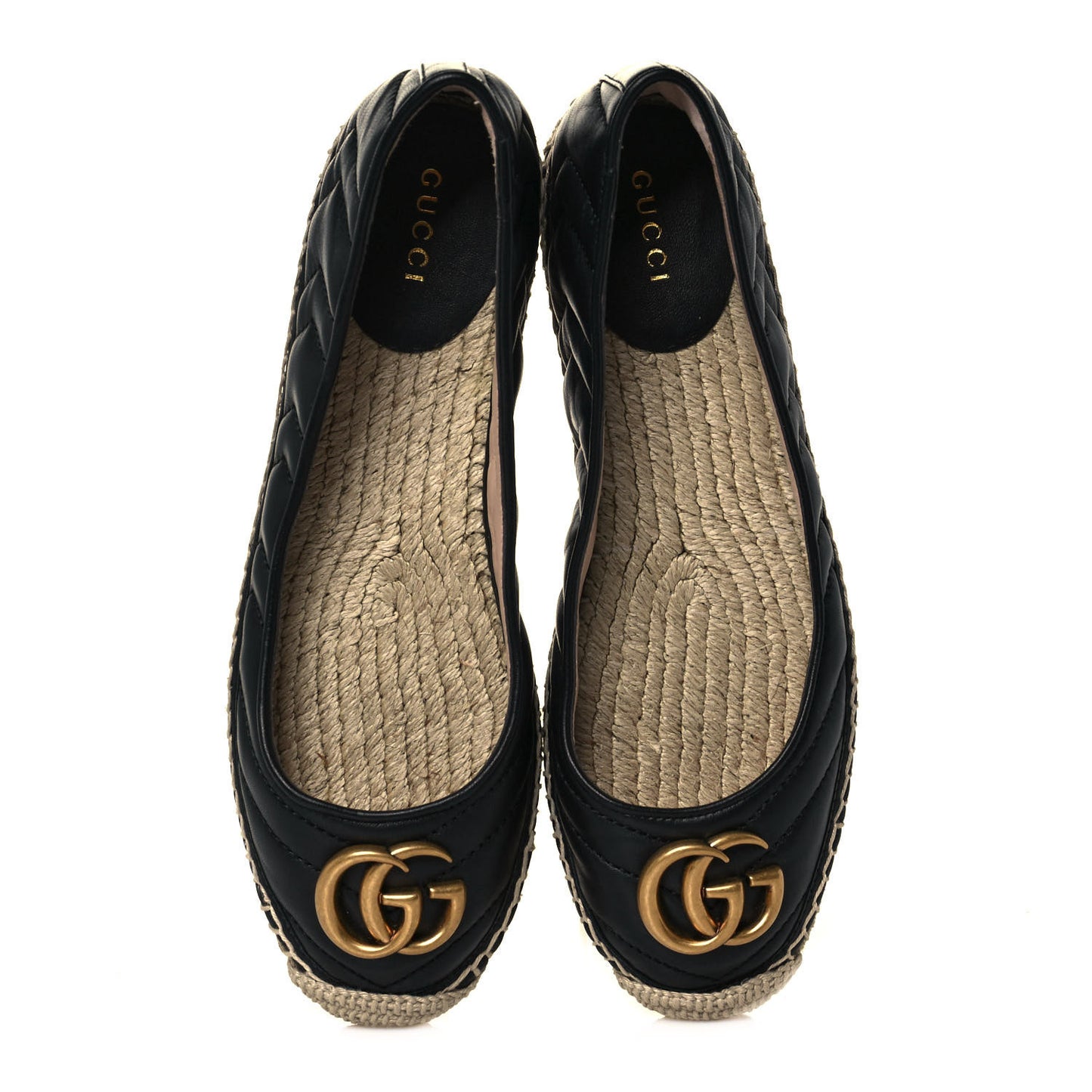 Nappa Matelasse GG Marmont Espadrilles 37 Black