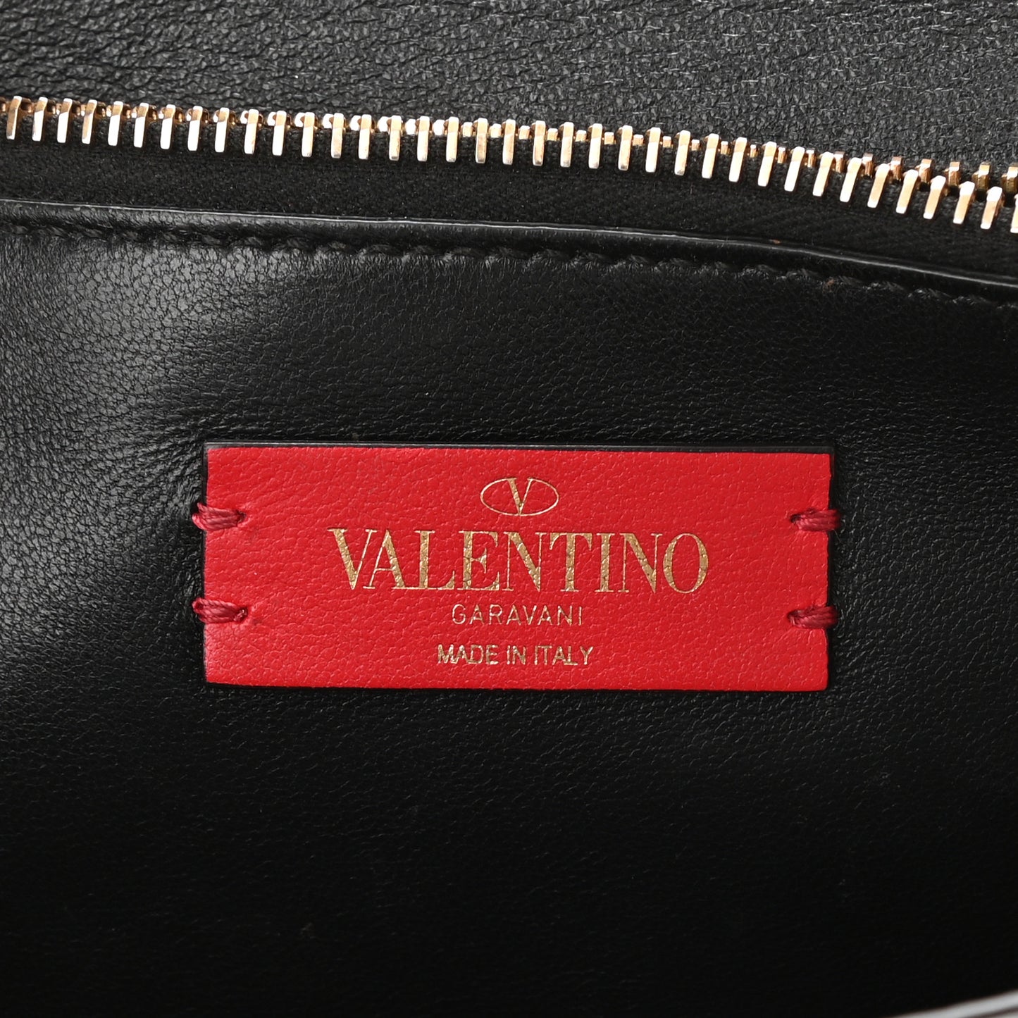 Calfskin VRing Shoulder Bag Black
