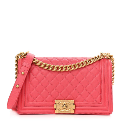 Chanel Caviar Quilted Medium Boy Flap Pink 1 of 10