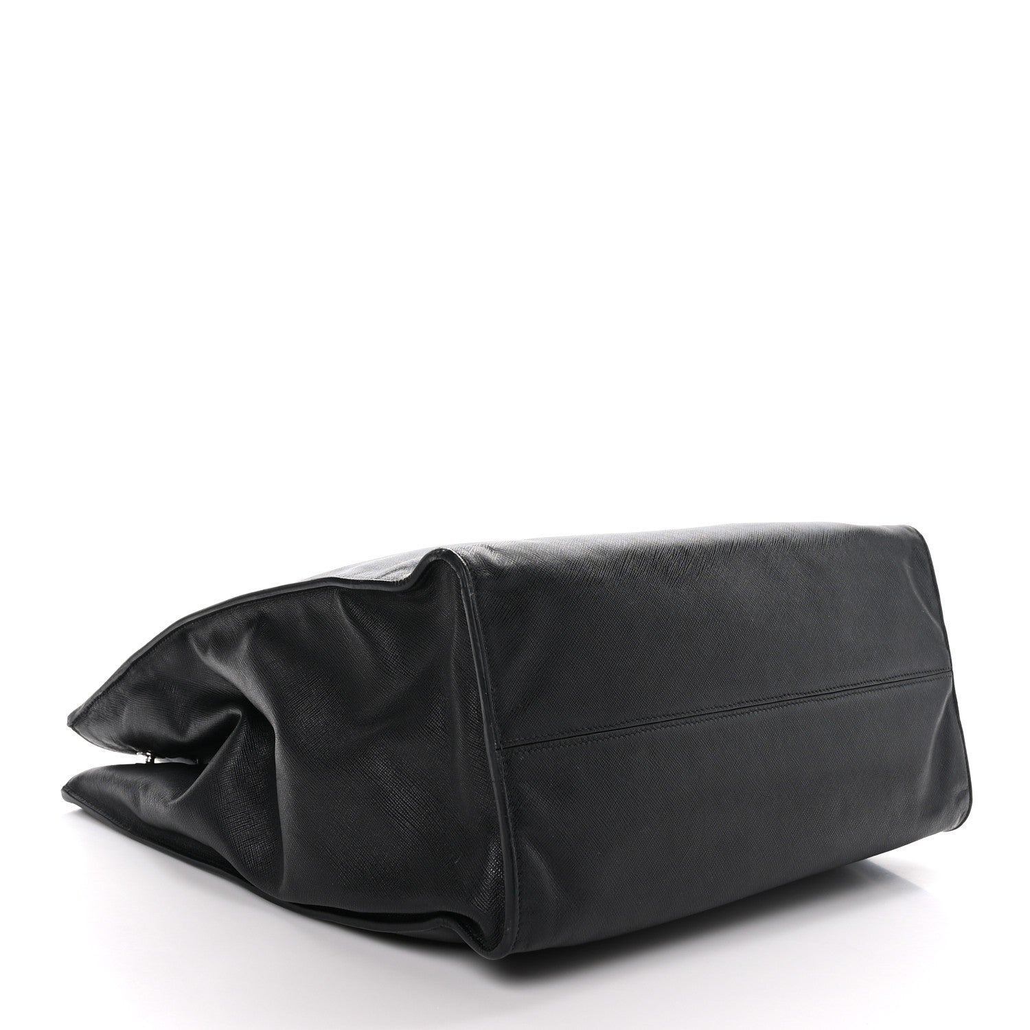 Prada Double Zip Saffiano Tote Black 4 of 10
