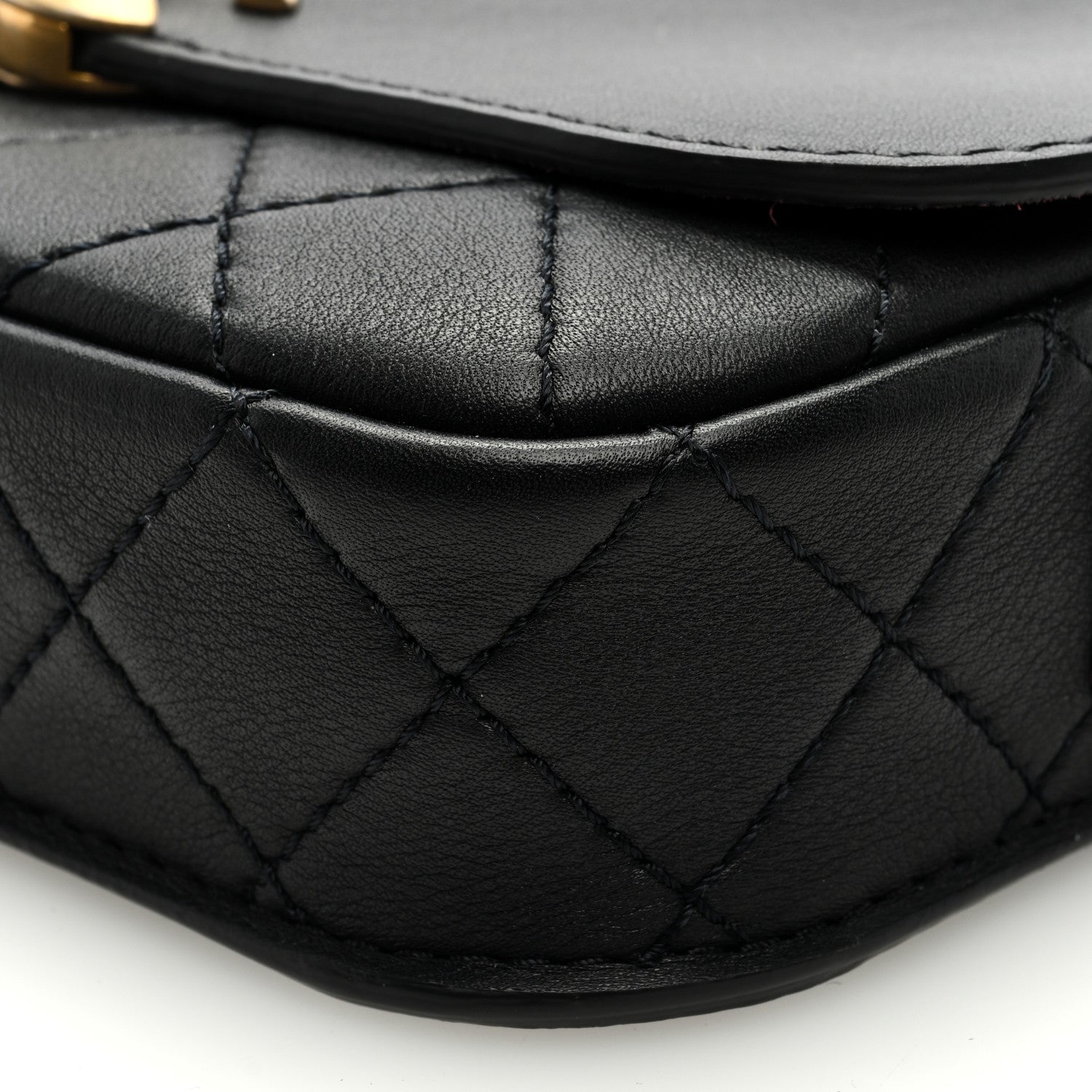 Chanel Calfskin Quilted Multi Pouching Flap And Coin Purse Black 9 of 9