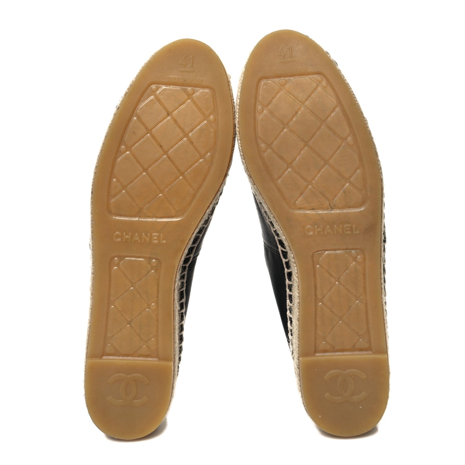 Chanel Lambskin CC Espadrilles 41 Black 5 of 9