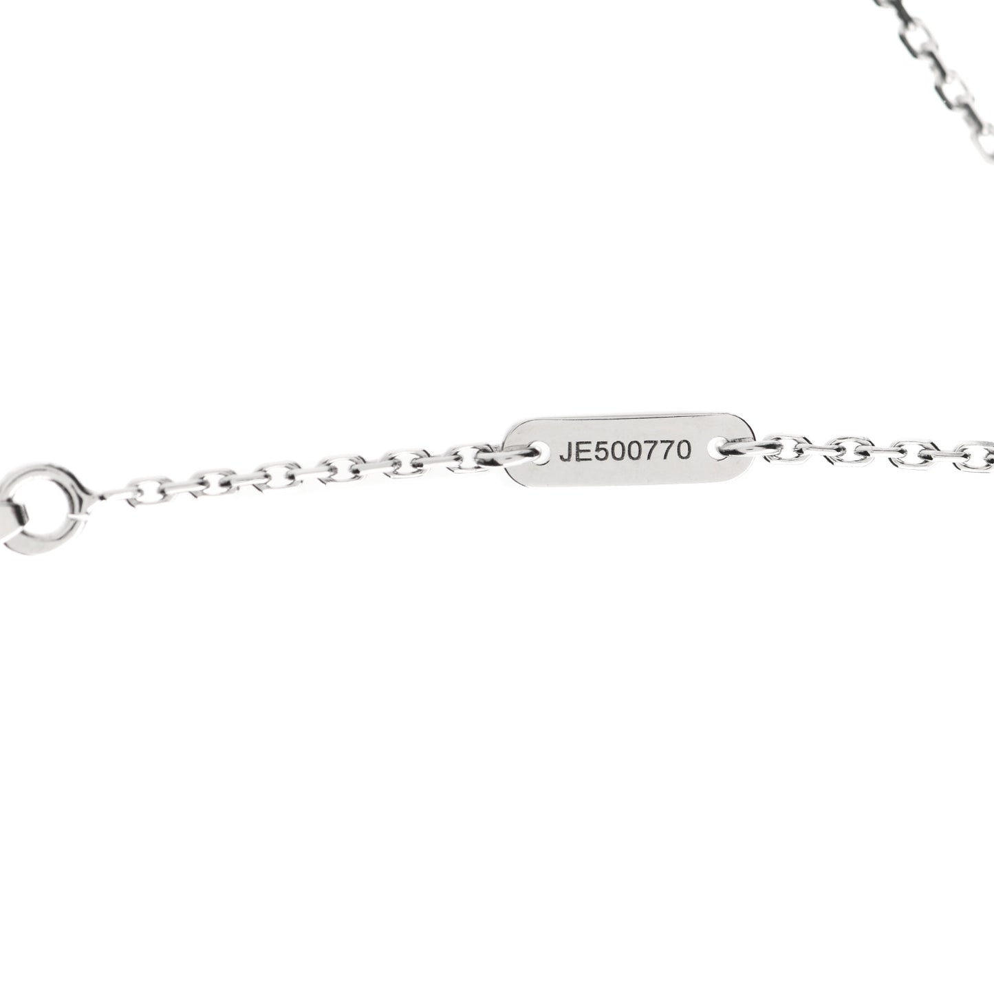 18K White Gold Diamond Sweet Alhambra Pendant Necklace