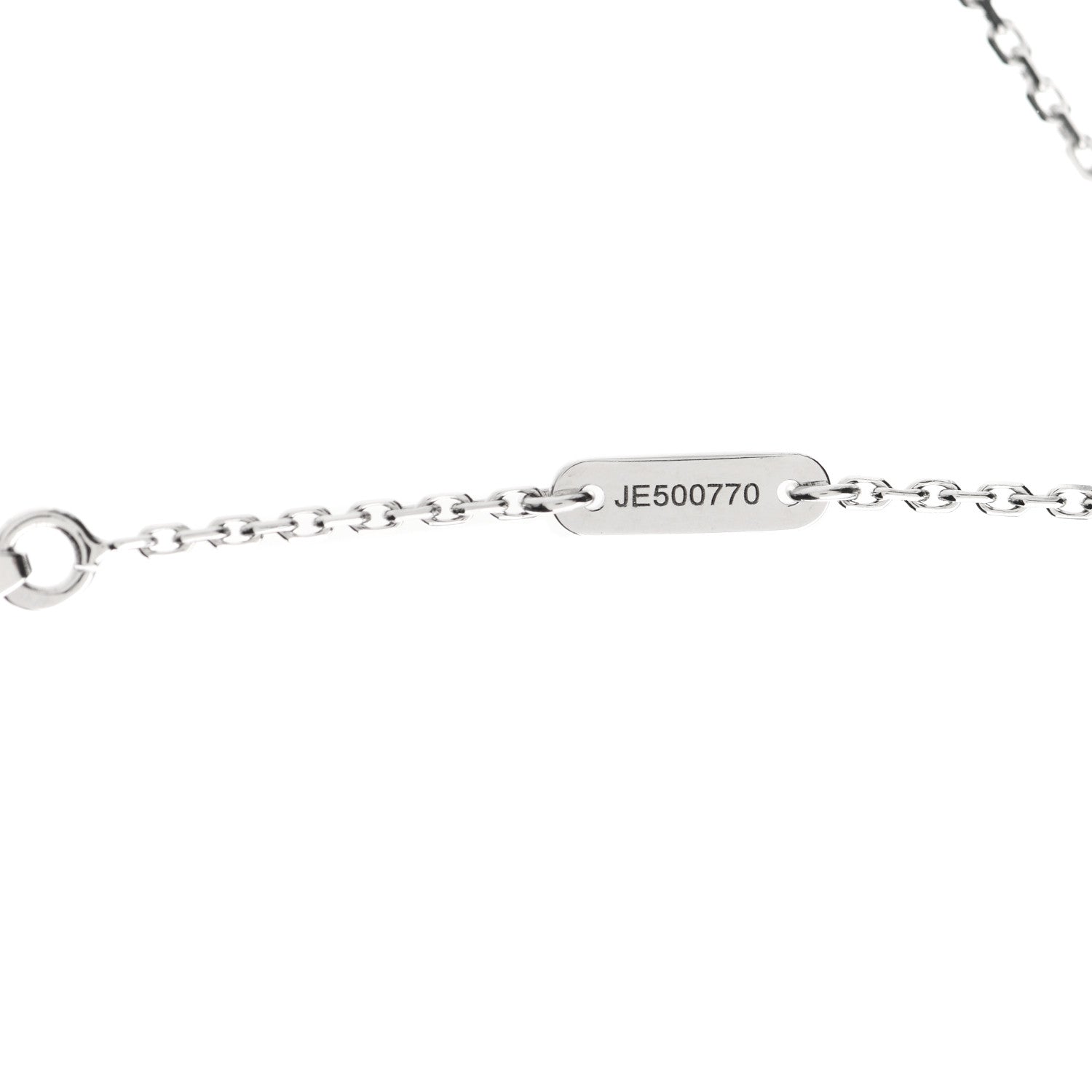 Van Cleef & Arpels 18K White Gold Diamond Sweet Alhambra Pendant Necklace 4 of 6