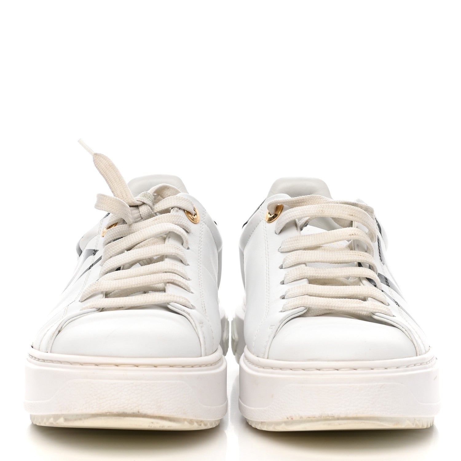 Louis Vuitton Calfskin Time Out Sneakers 36 White 2 of 8