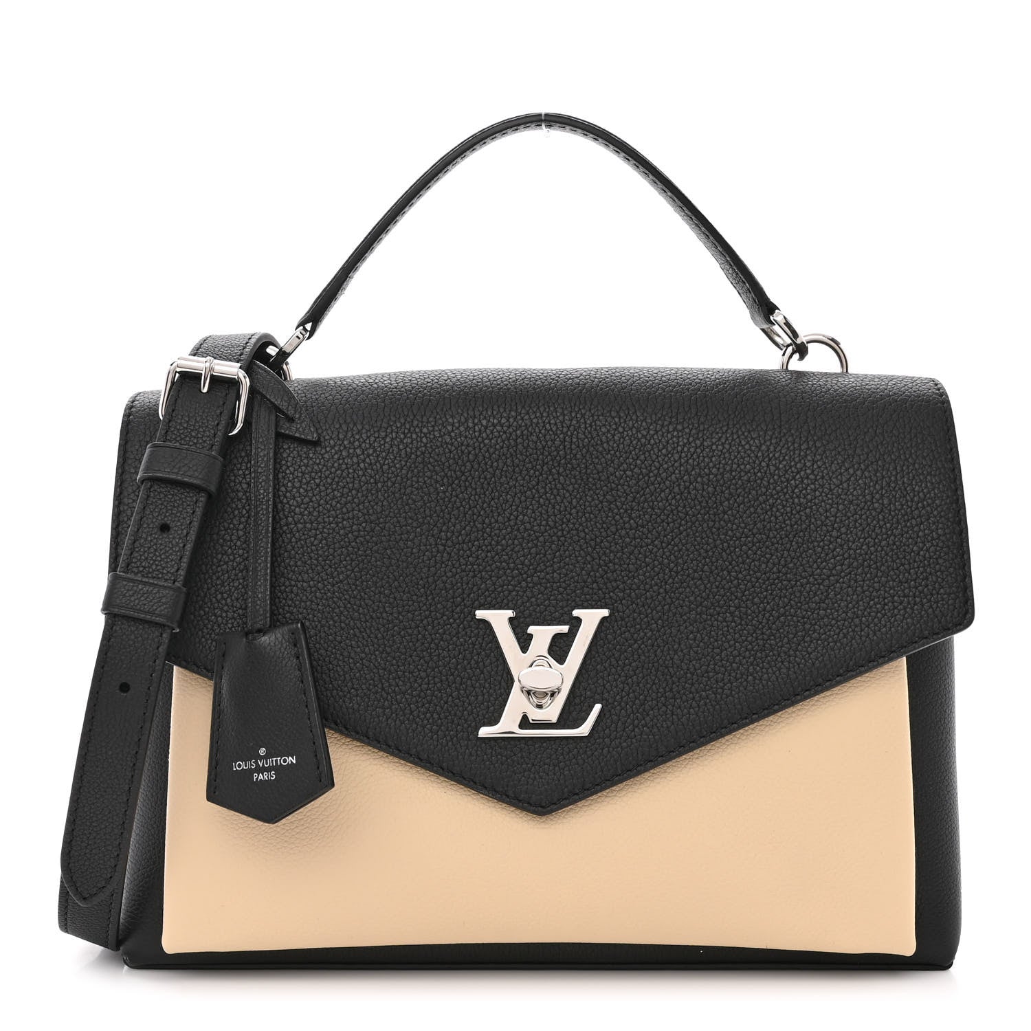Louis Vuitton Soft Calfskin My Lockme Top Handle Vanille Black 1 of 11