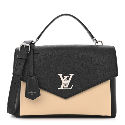 Louis Vuitton Soft Calfskin My Lockme Top Handle Vanille Black 1 of 11
