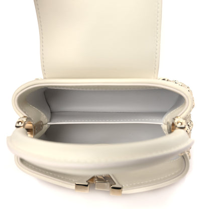 Louis Vuitton Calfskin Satin Lurex Brass Embroidered Mini Spheres Capucines Beige 5 of 8