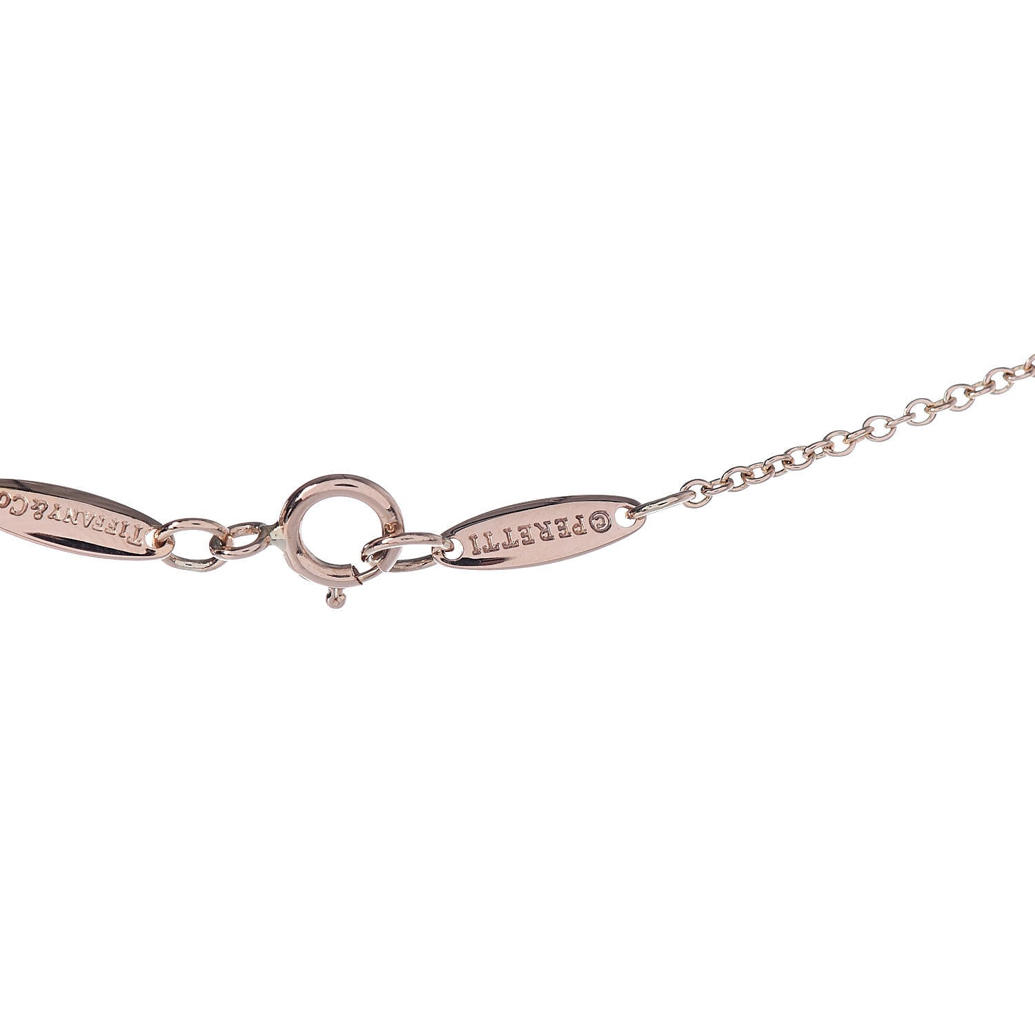 Tiffany 18K Rose Gold Diamond .11ct Elsa Peretti Diamonds by the Yard Pendant Necklace 8 of 8