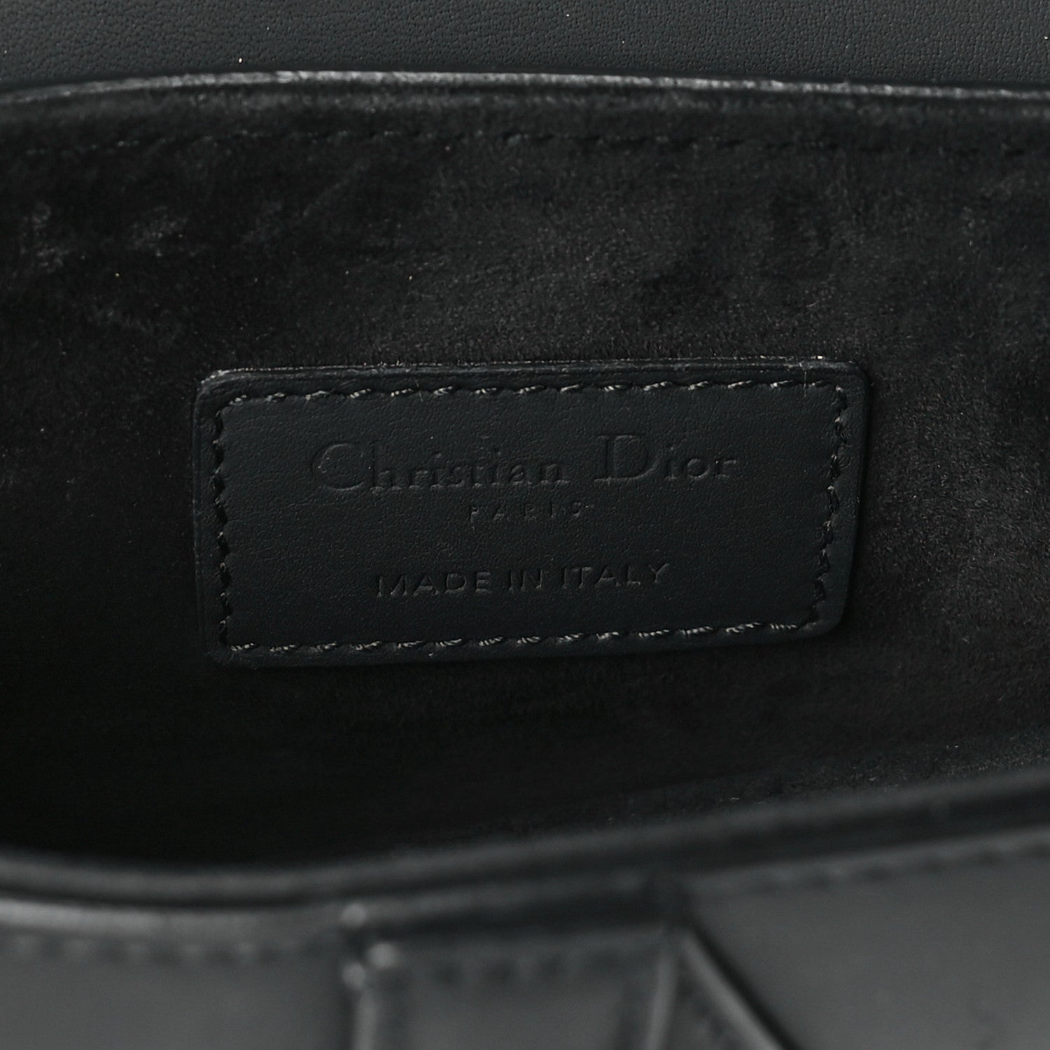 Christian Dior Ultra Matte Calfskin Mini Saddle Bag With Strap Black 6 of 10