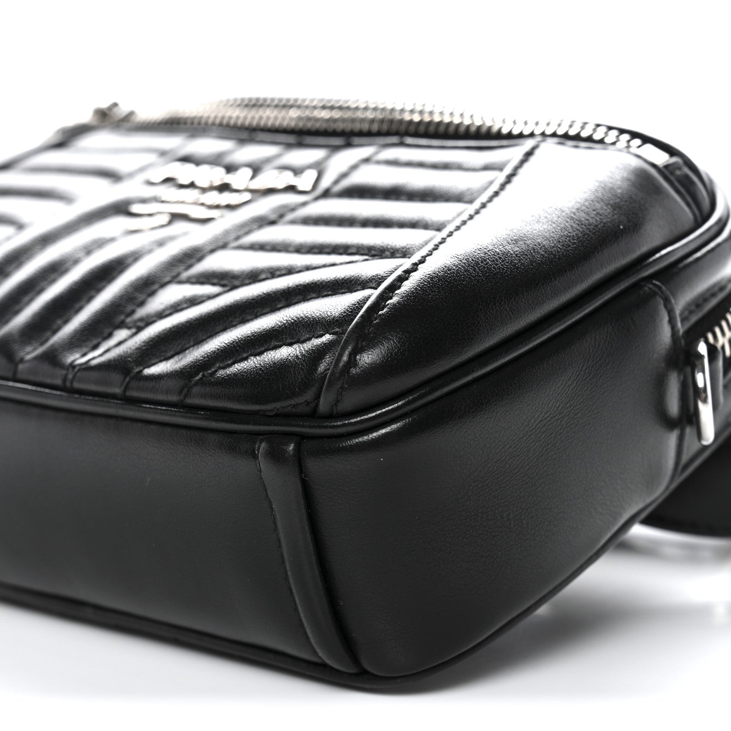 Prada Soft Calfskin Diagramme Belt Bag Black 10 of 10