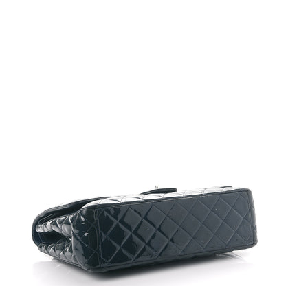 Chanel Patent Quilted Maxi Double Flap Navy Blue 4 of 15