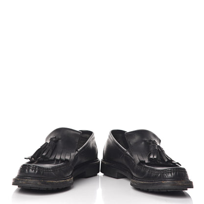 Gucci Calfskin Mens Tassel Fringe Loafers 7.5 Black 8 of 21
