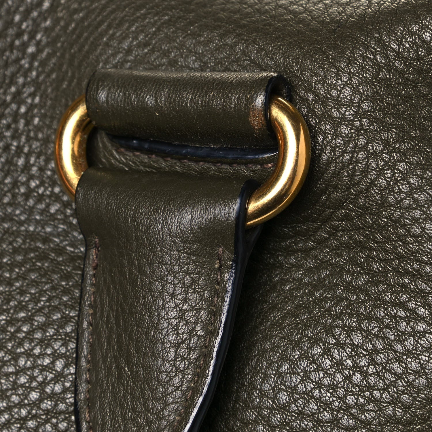 Prada Vitello Daino Shopping Tote Militare 16 of 16