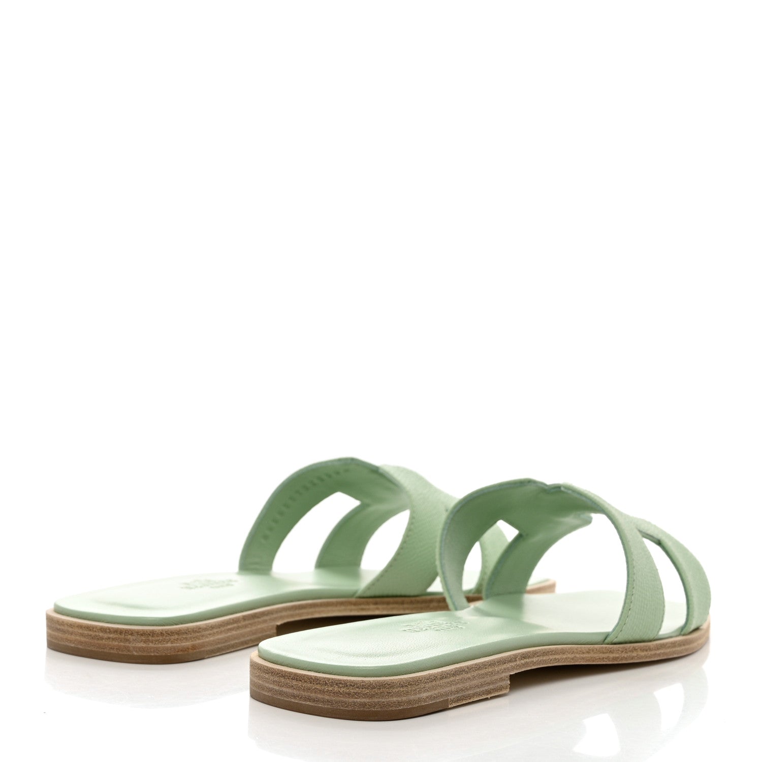 Hermes Epsom Oran Sandals 37 Vert Jade 4 of 9